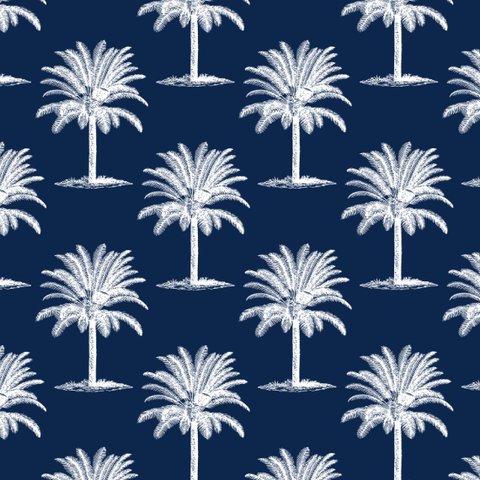 ijustlovethatfabricstore Palm Tree Fabric - Palm Beach navy