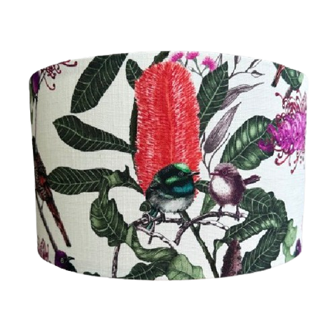 ijustlovethatfabric Lampshade - Wrens & Banksia Red
