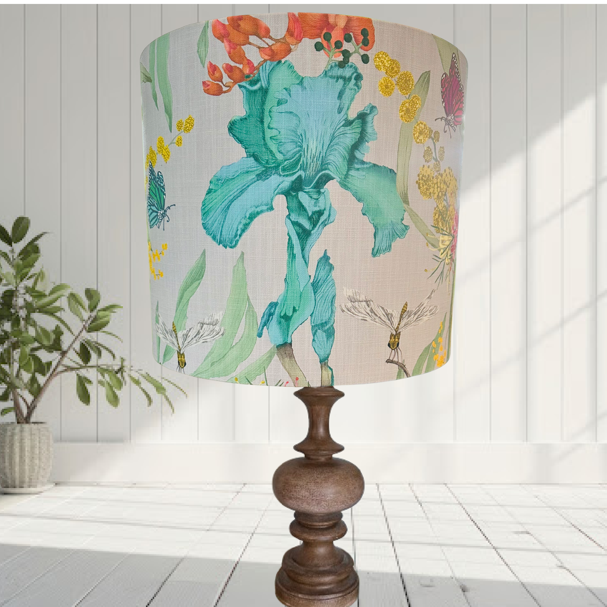 ijustlovethatfabric Blue Iris Lampshade -