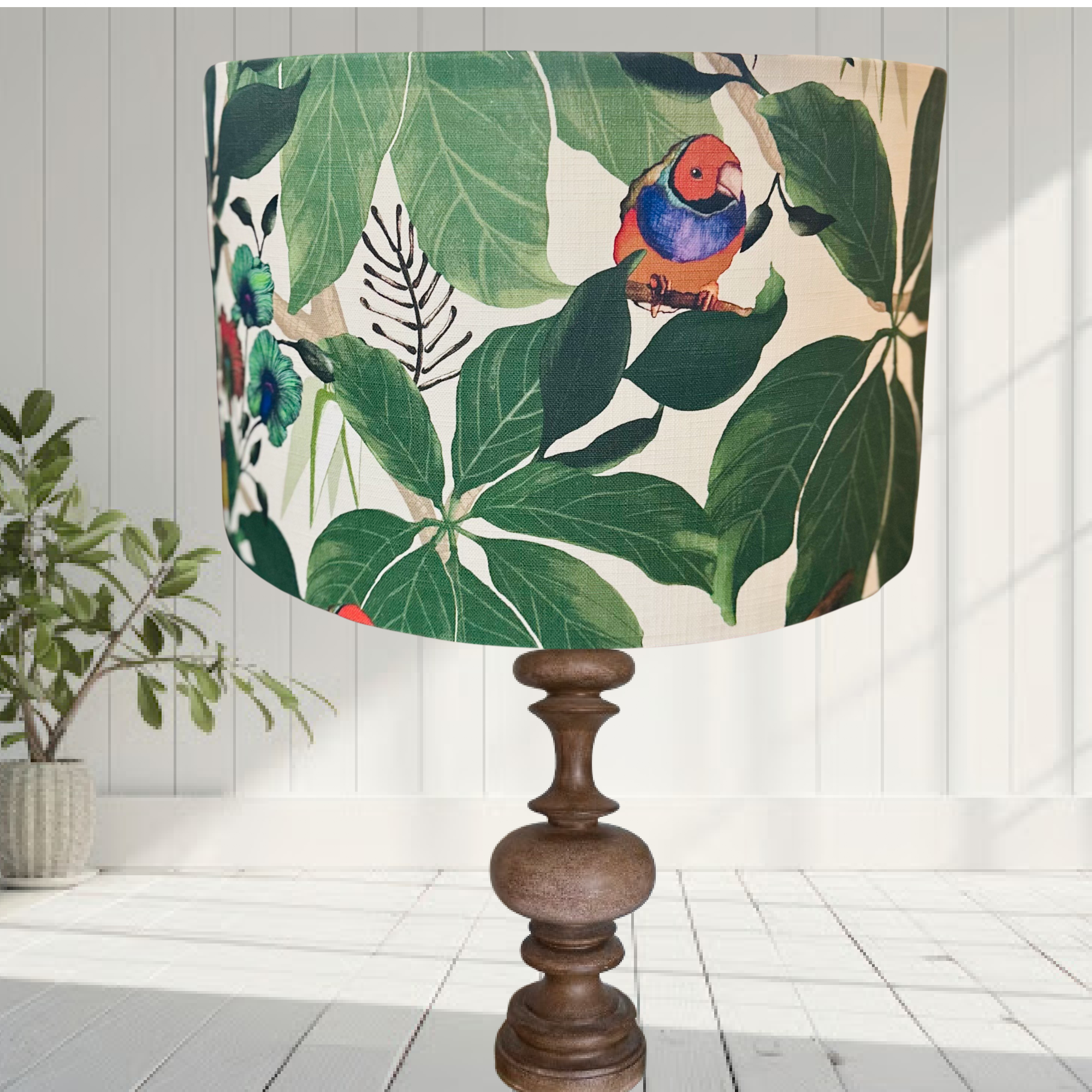 ijustlovethatfabric Finch Lampshade - Gouldian Finch
