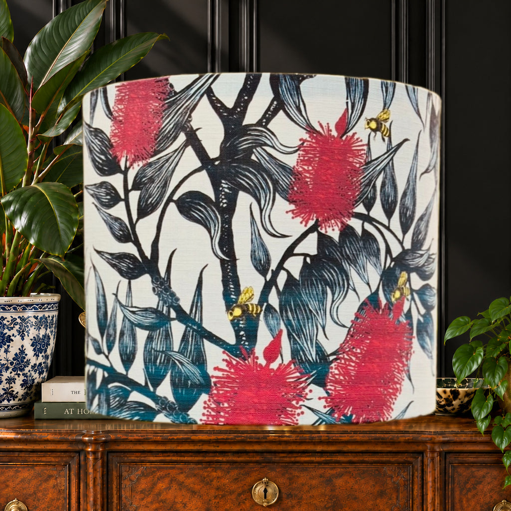 Australian native bees and bottlebrush lampshade