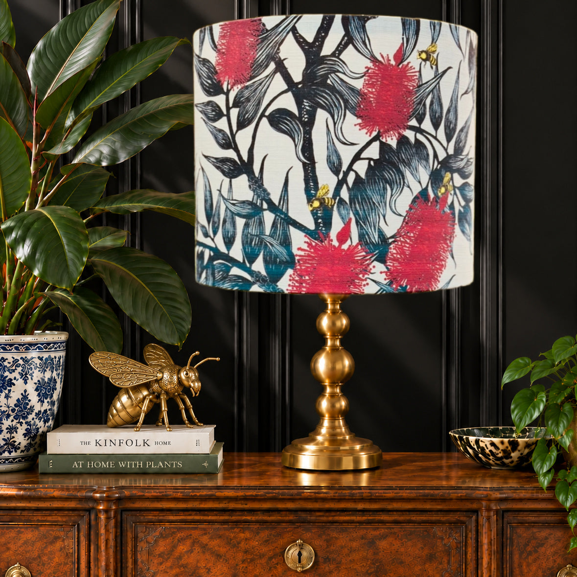 Australian native bees and bottlebrush lampshade