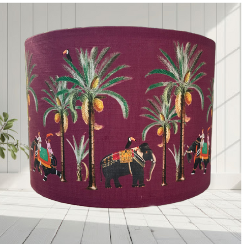 Elephant Lampshade - Mulberry