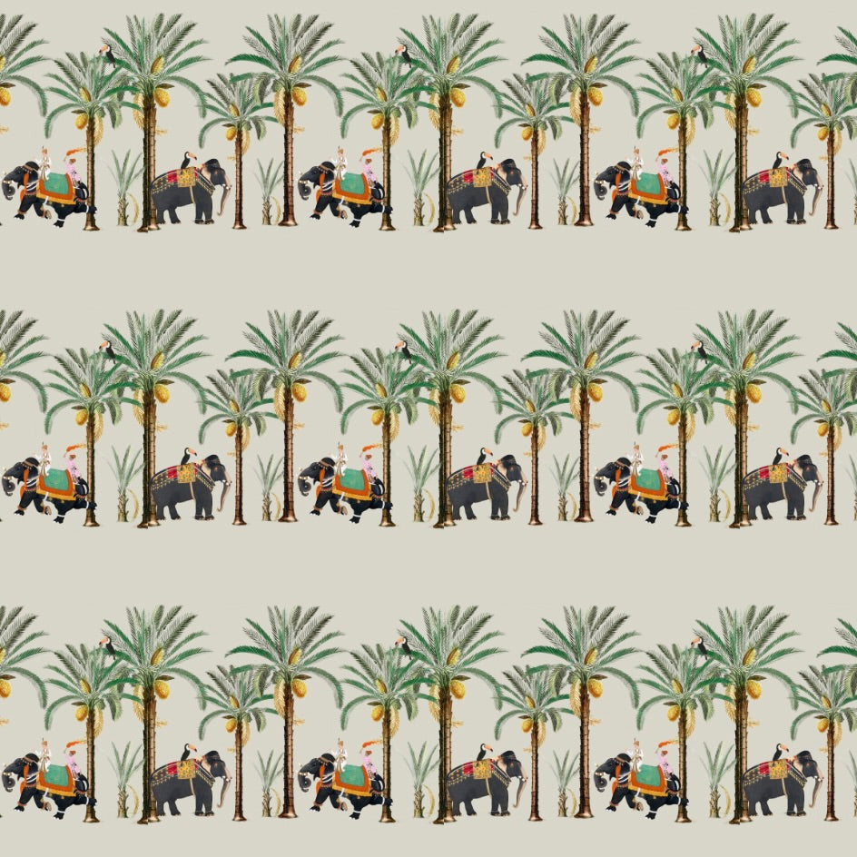 ijustlovethatfabricstore Elephant fabric natural linen