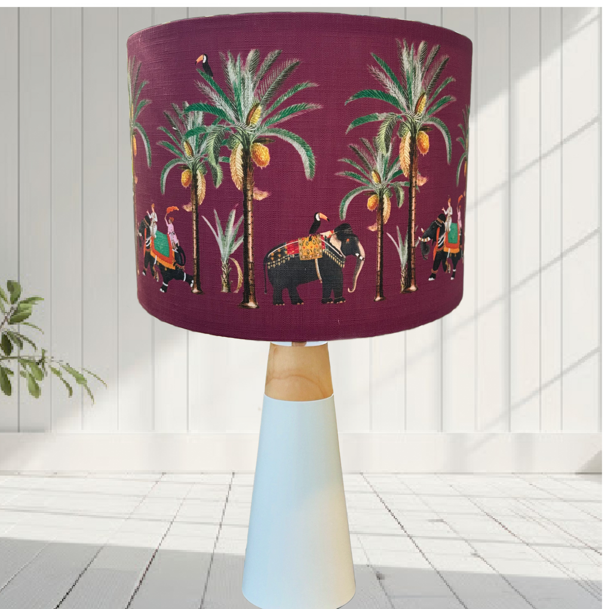 Elephant Lampshade - Mulberry