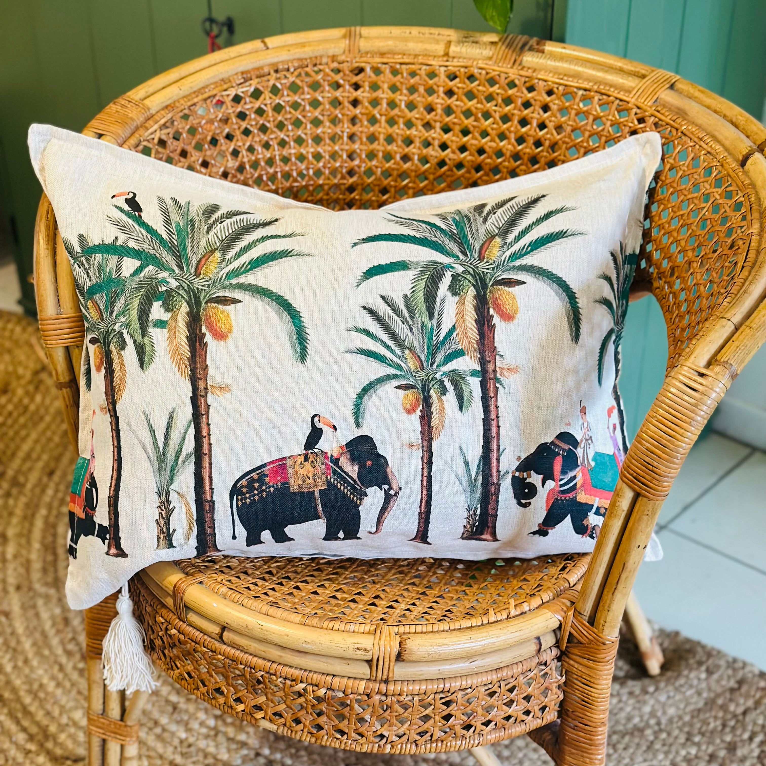ijustlovethatfabricstore Elephant Party cushion cover