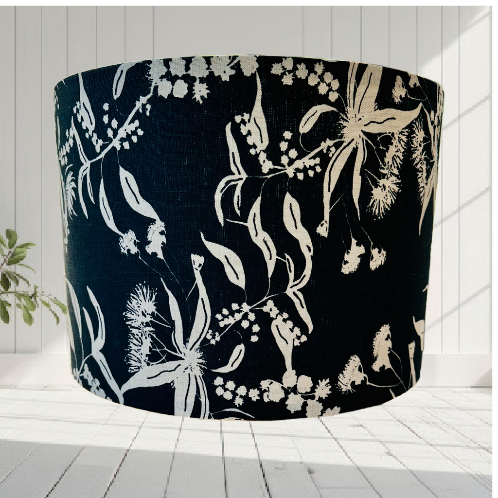 ijustlovethatfabric Lampshade - Australian botanical Foragers Delight fabric