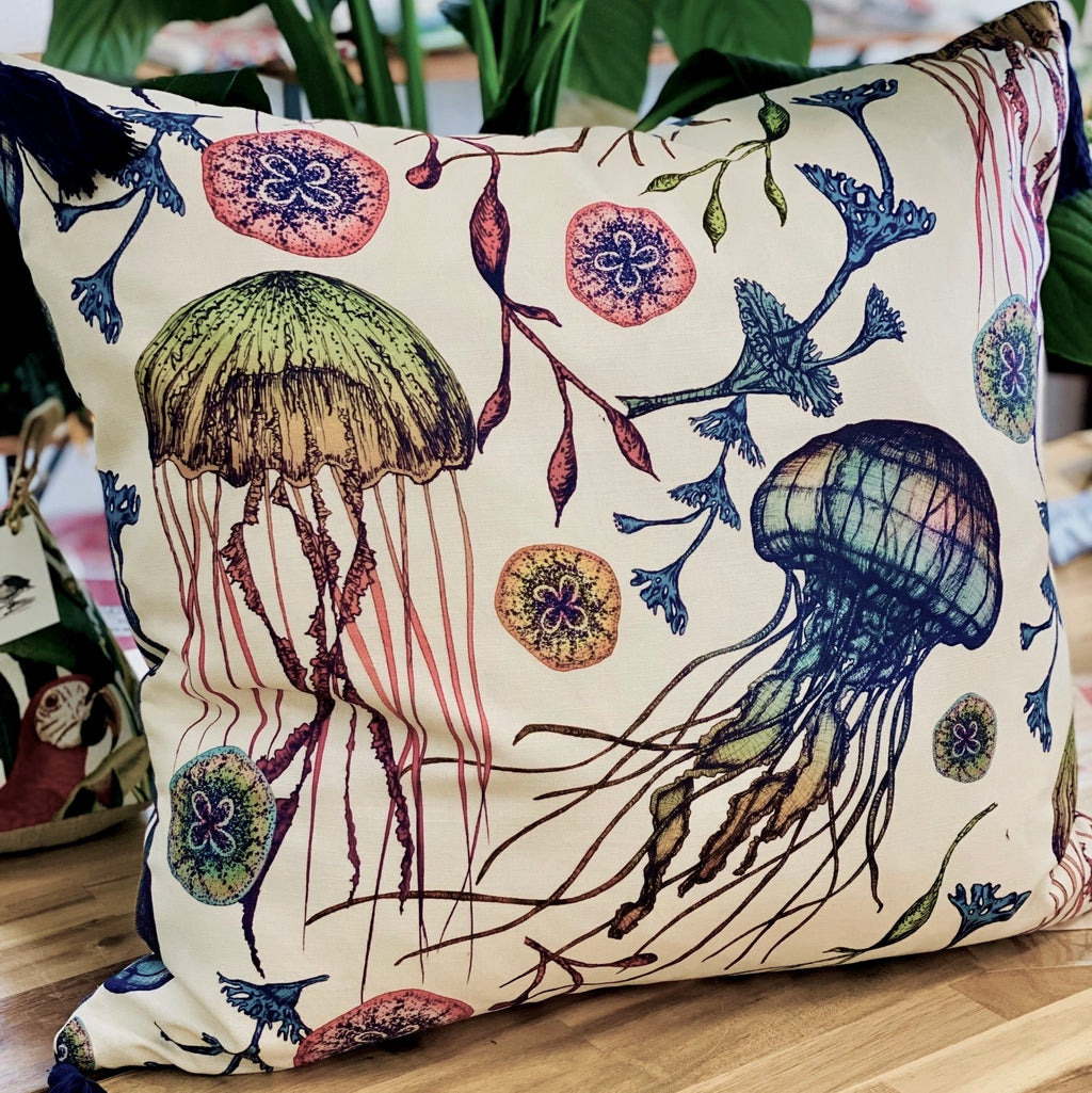 I Just Love That Fabric Jelly Fish Cushion Cover