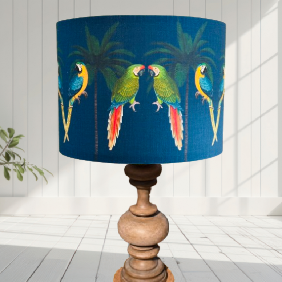 ijustlovethatfabric Parrot Lampshade - Macaws and Palms