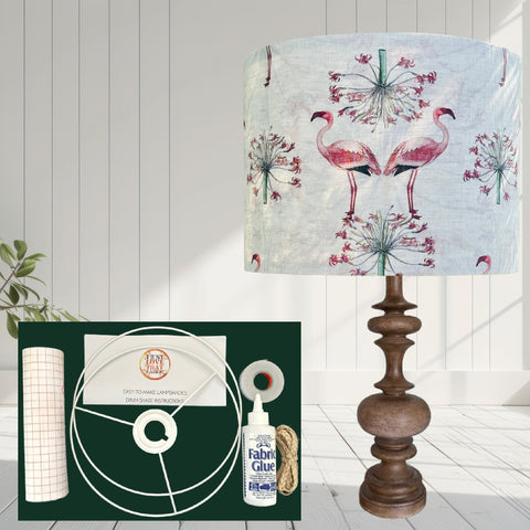 ijustlovethatfabric Lampshade making DIY kit - including Flamingo fabric