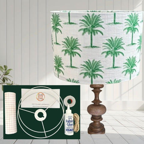 ijustlovethatfabric Lampshade making DIY kit - including Palm Tree fabric