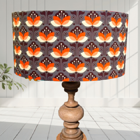 ijustlovethatfabric Lampshade - mid century geometric flower fabric