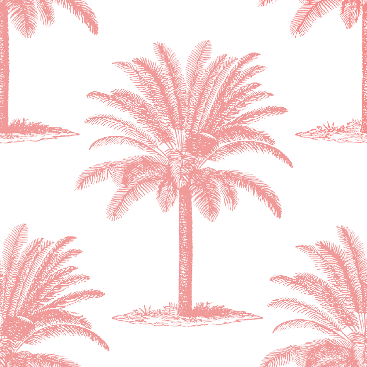 ijustlovethatfabricstore Palm Beach Tree Fabric - Peach Blush on white