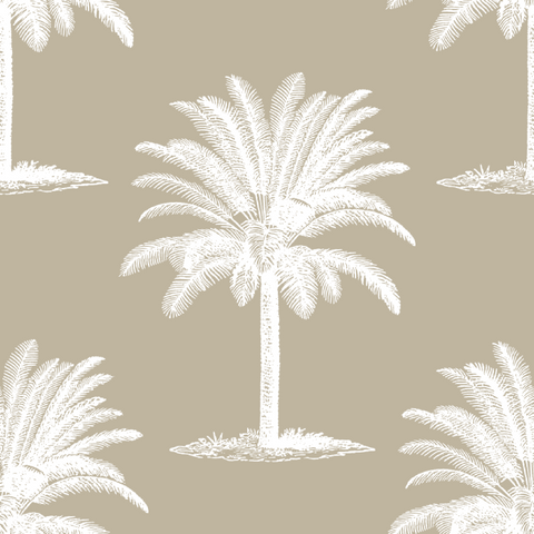 ijustlovethatfabricstore Palm Tree Fabric - Palm Beach sand