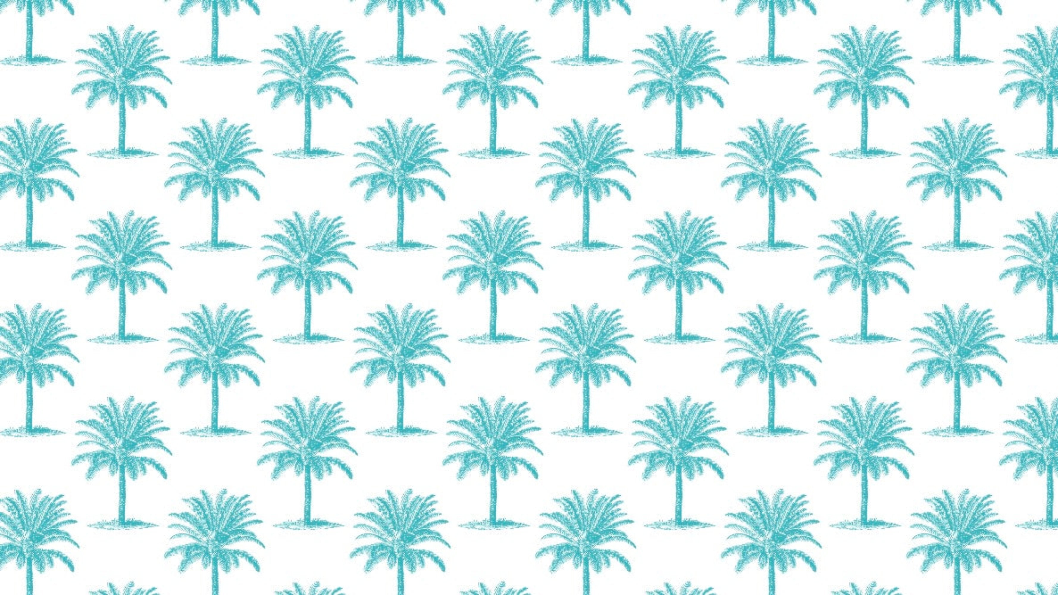 ijustlovethatfabricstore Palm Tree Fabric - Palm Beach aqua and white