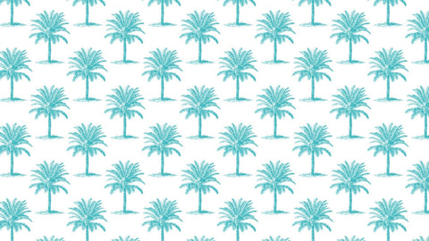 ijustlovethatfabricstore Palm Tree Fabric - Palm Beach aqua and white