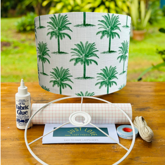 ijustlovethatfabric Lampshade making DIY kit - including Palm Tree fabric
