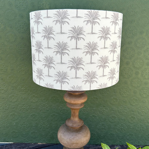 ijustlovethatfabric Palm Tree lampshade Palm Beach Dove Grey