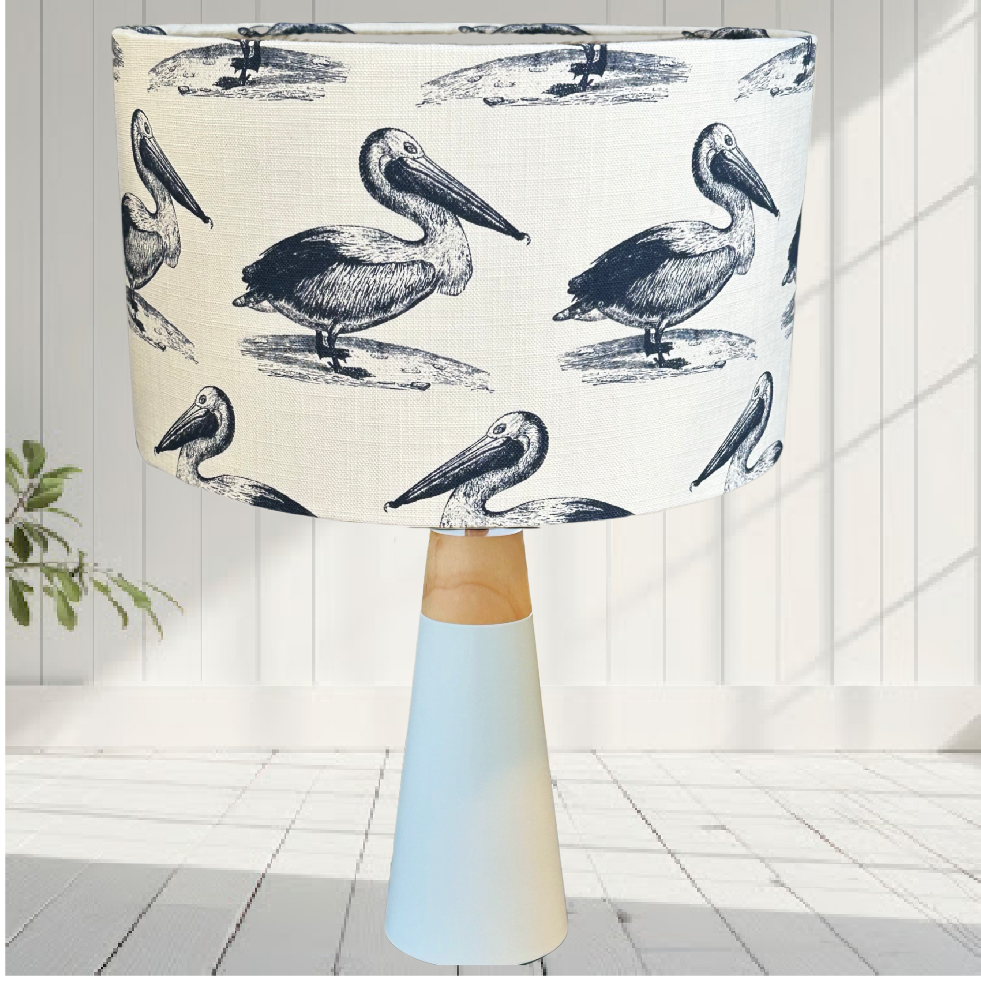 Lampshade - Pelican fabric
