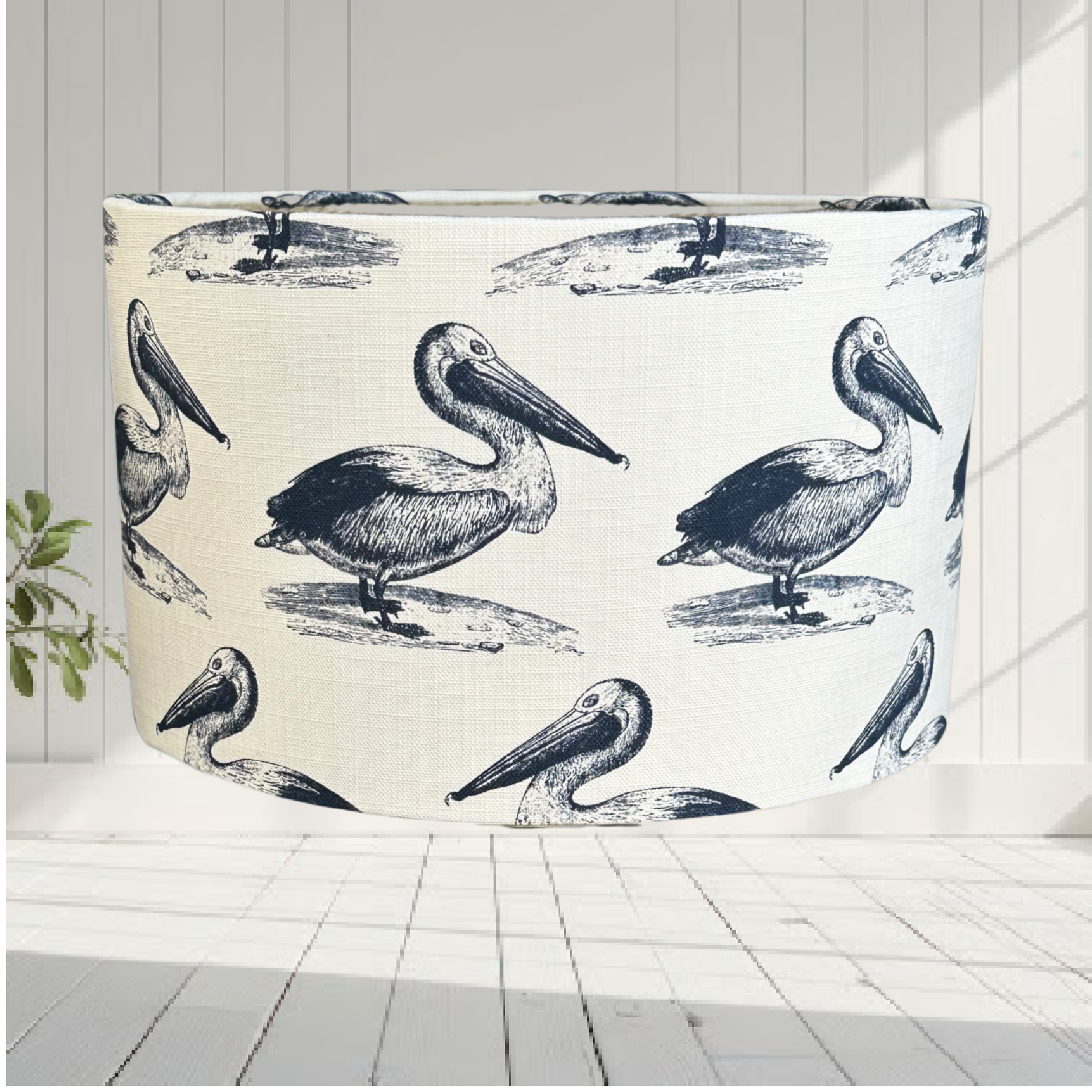 Lampshade - Pelican fabric