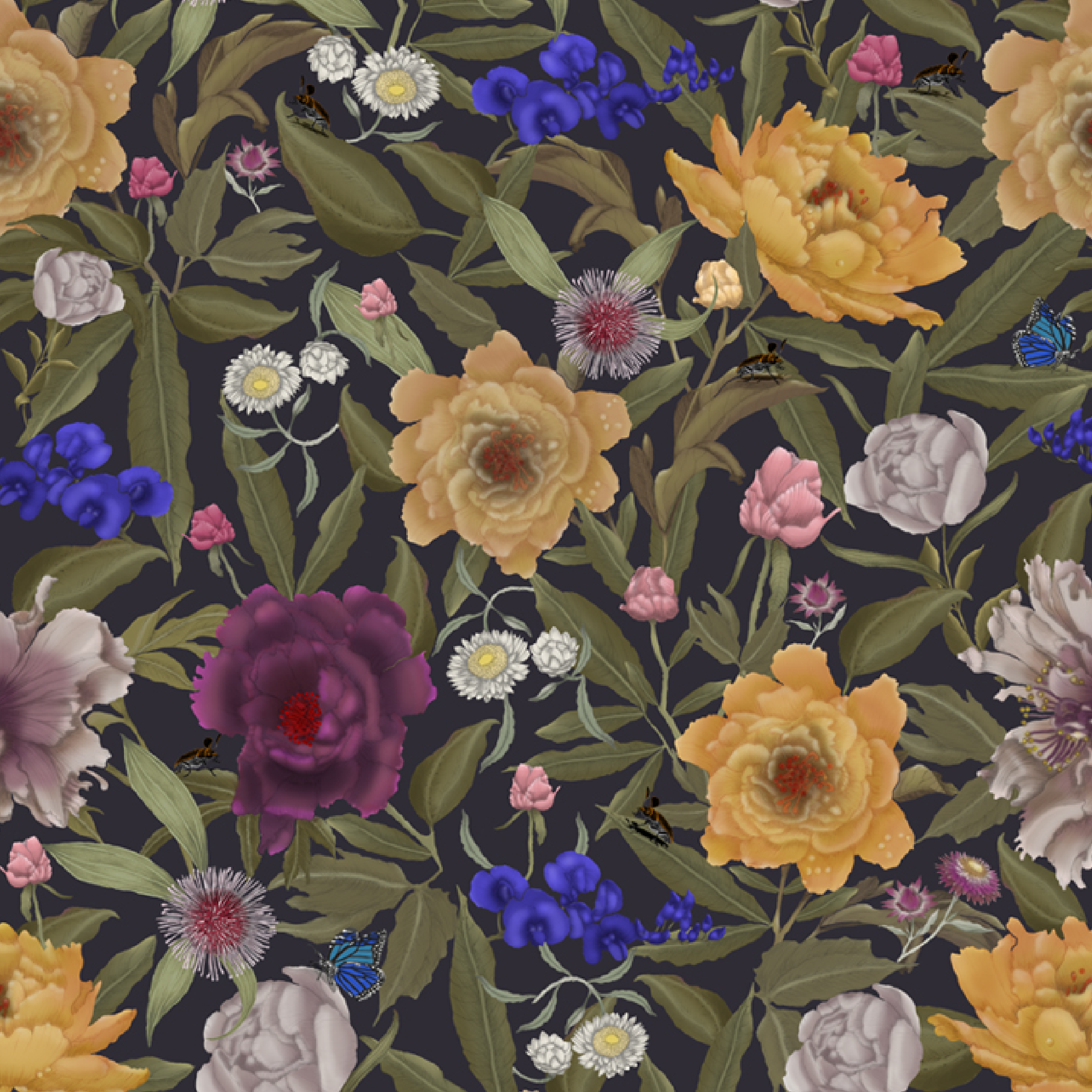 ijustlovethatfabricstore Peony Flower Fabric