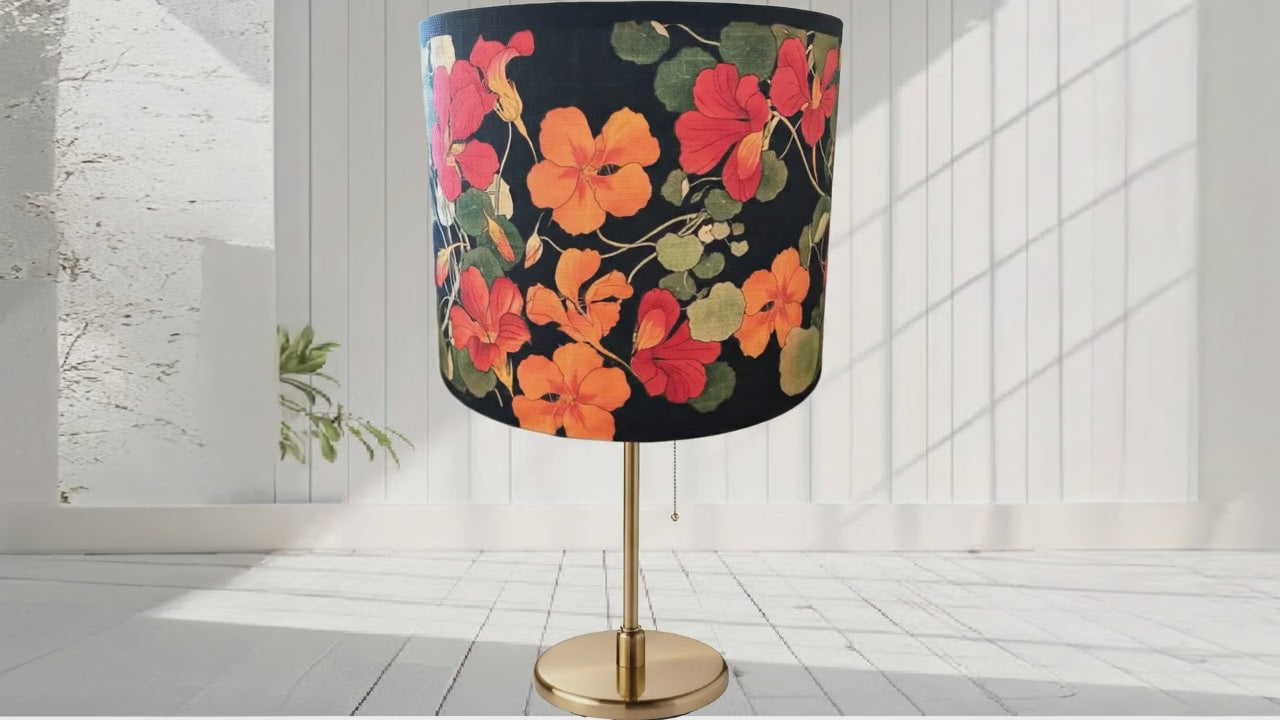 Nasturtium Fabric Lampshade