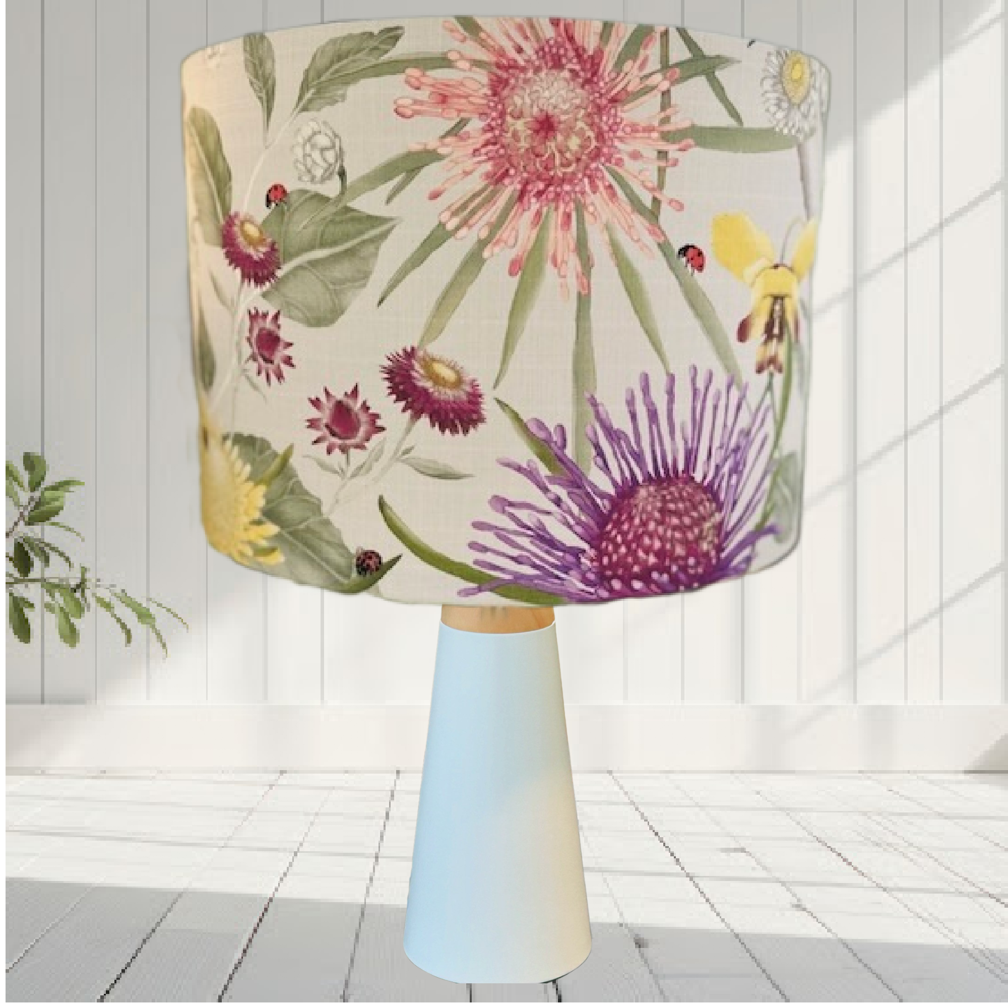 ijustlovethatfabric Lampshade floral Australian Wildflowers -