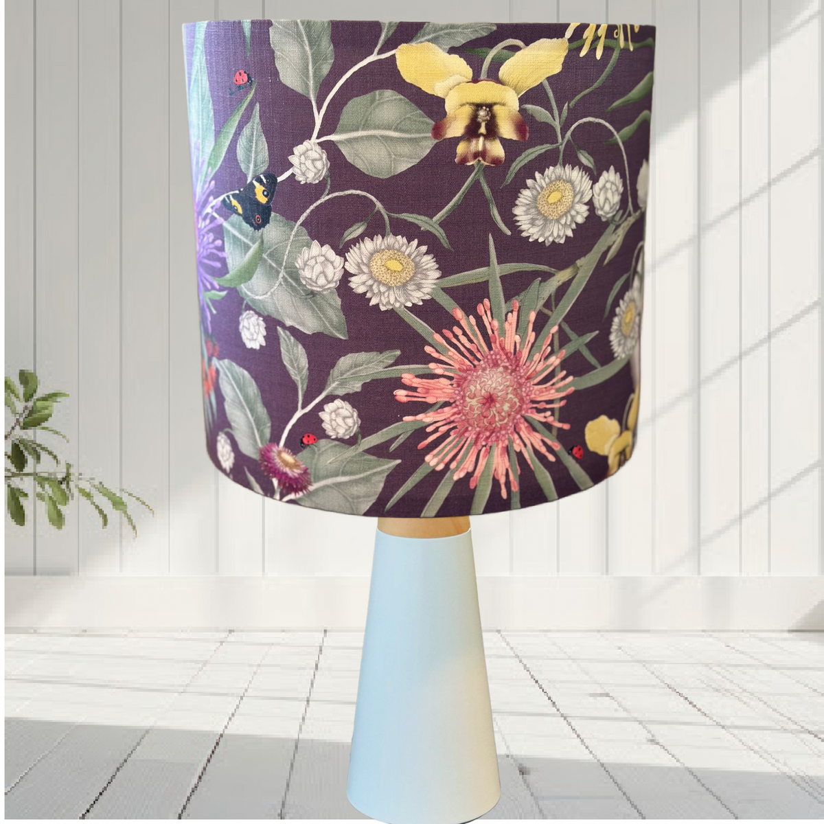 Australian Wildflower Lampshade Plum